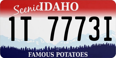 ID license plate 1T7773I