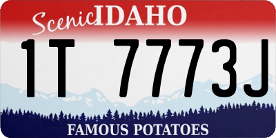 ID license plate 1T7773J