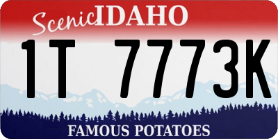 ID license plate 1T7773K