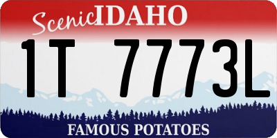 ID license plate 1T7773L