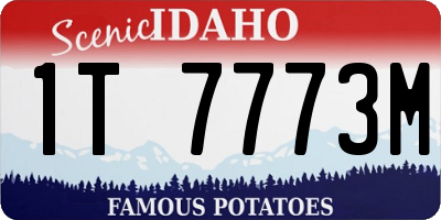 ID license plate 1T7773M