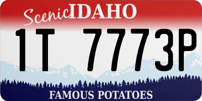 ID license plate 1T7773P