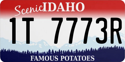 ID license plate 1T7773R