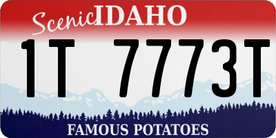 ID license plate 1T7773T