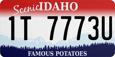 ID license plate 1T7773U