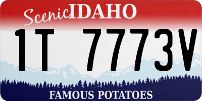 ID license plate 1T7773V