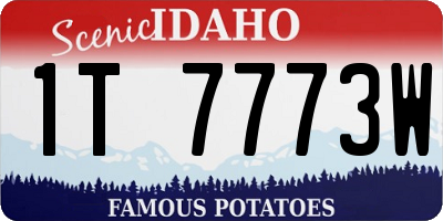 ID license plate 1T7773W