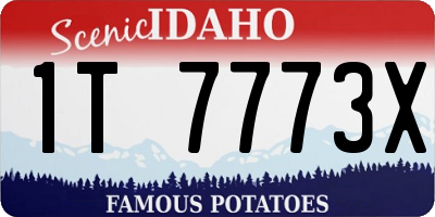 ID license plate 1T7773X