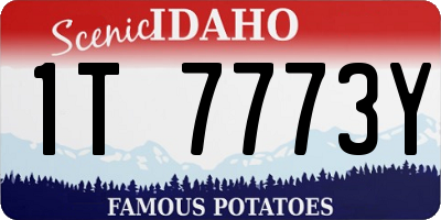 ID license plate 1T7773Y