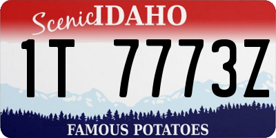 ID license plate 1T7773Z