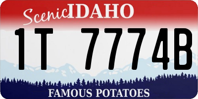 ID license plate 1T7774B