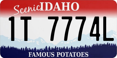 ID license plate 1T7774L