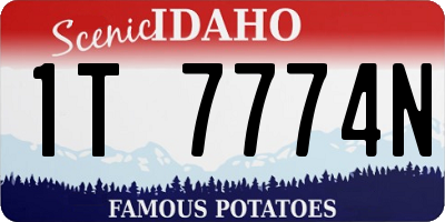 ID license plate 1T7774N