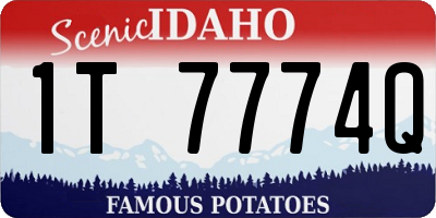 ID license plate 1T7774Q