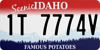 ID license plate 1T7774V