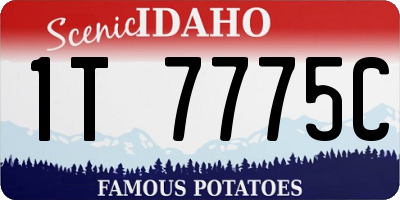 ID license plate 1T7775C