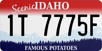 ID license plate 1T7775F