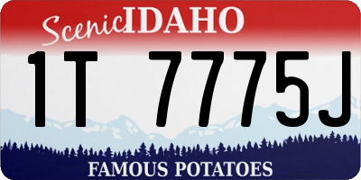 ID license plate 1T7775J