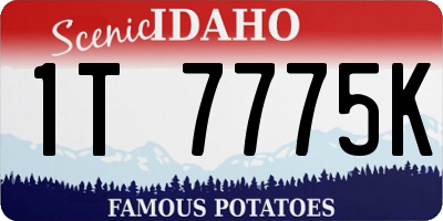 ID license plate 1T7775K