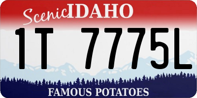 ID license plate 1T7775L