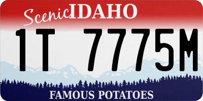 ID license plate 1T7775M