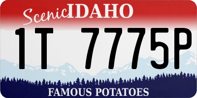 ID license plate 1T7775P