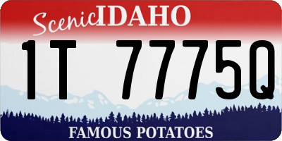 ID license plate 1T7775Q