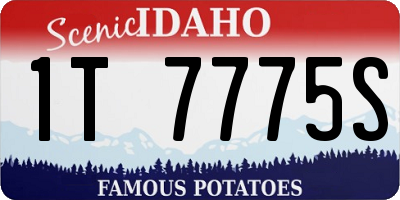 ID license plate 1T7775S