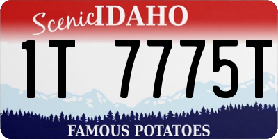 ID license plate 1T7775T