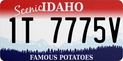 ID license plate 1T7775V