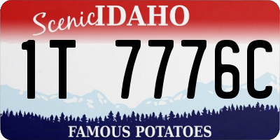 ID license plate 1T7776C