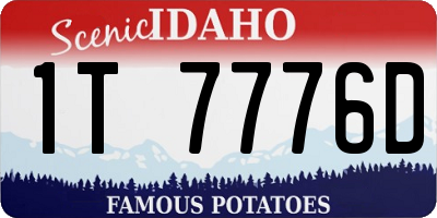 ID license plate 1T7776D