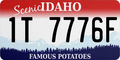 ID license plate 1T7776F