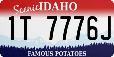ID license plate 1T7776J
