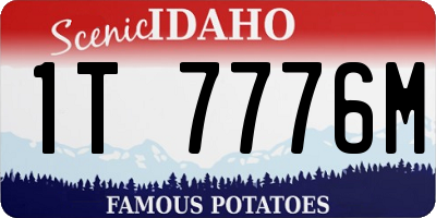 ID license plate 1T7776M