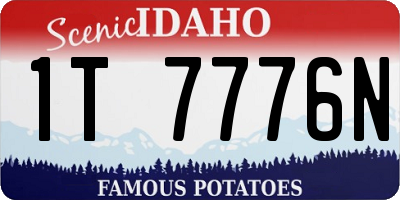 ID license plate 1T7776N