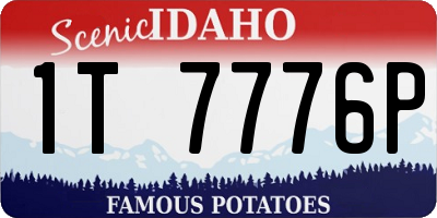 ID license plate 1T7776P