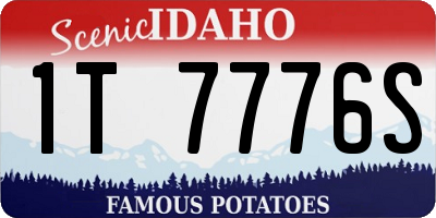 ID license plate 1T7776S