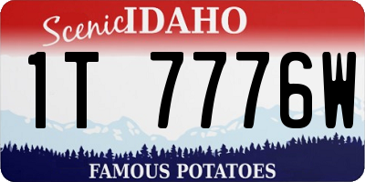 ID license plate 1T7776W