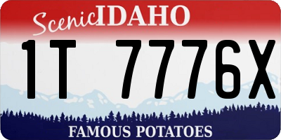 ID license plate 1T7776X