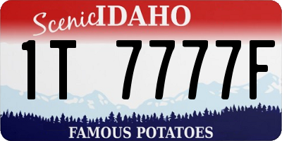 ID license plate 1T7777F
