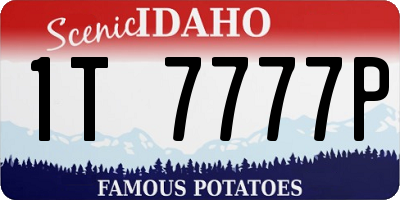 ID license plate 1T7777P