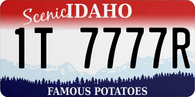 ID license plate 1T7777R