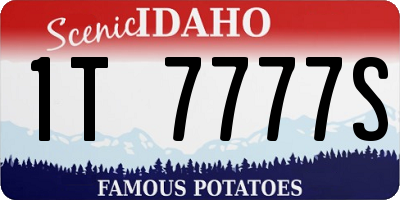 ID license plate 1T7777S