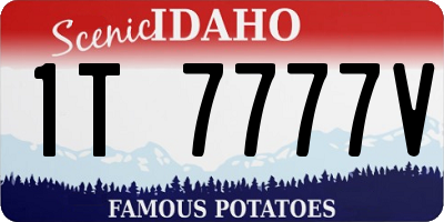 ID license plate 1T7777V