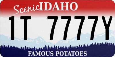 ID license plate 1T7777Y