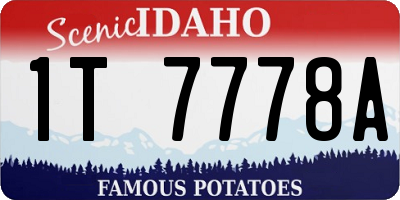 ID license plate 1T7778A