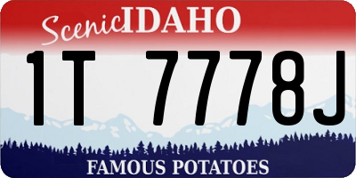 ID license plate 1T7778J