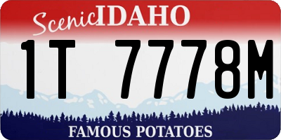 ID license plate 1T7778M