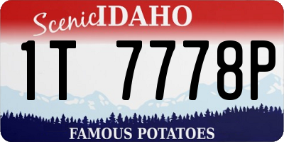 ID license plate 1T7778P